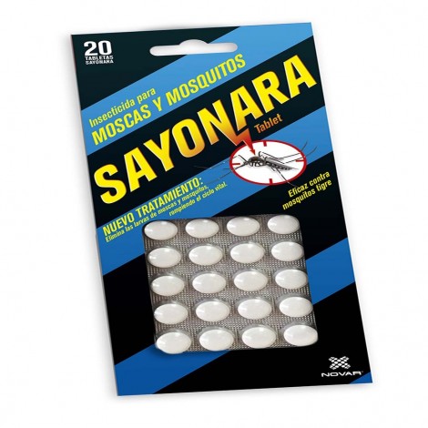 Sayonara TABLETS Flies / Common and tiger mosquitoes 12 uts