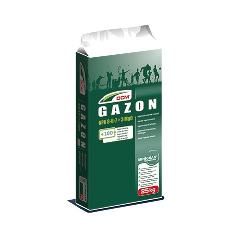 Adob orgànic DCM GAZON lawn 8-6-7 + 3 Mgo 25 KG 