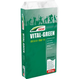 Abono orgánico DCM VITAL GREEN 14 5 8 + Fe (EDTA) 25 KG 