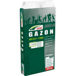 Adob orgànic DCM GAZON lawn 8-6-7 + 3 Mgo 25 KG 
